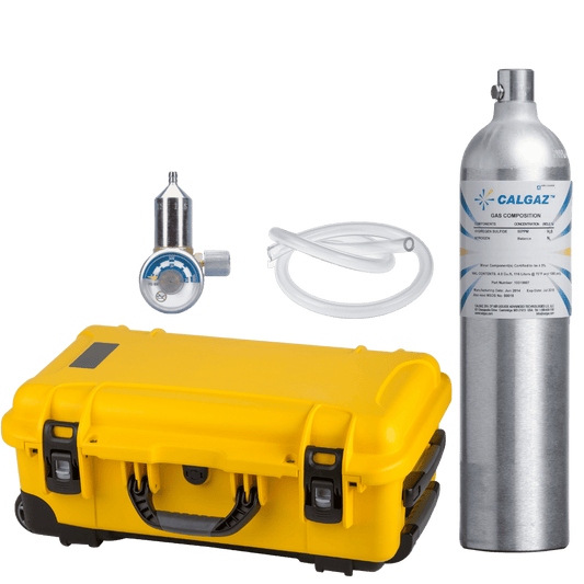 Gas Calibration Bump Test Kit for Honeywell BW Microclip XT Gas Detectors | H2S,CO,O2,CH4 Bottle